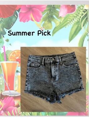 Kendall & Kylie High Rise Acid Wash Jean Shorts/Size 5/2…